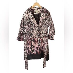 Vertigo Paris Pink and Black Patterned Coat